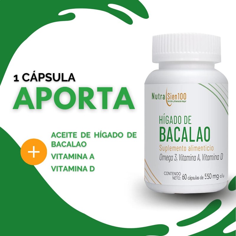 Nutrasien100 Hígado de Bacalao1 Bote - 60 Cápsulas - 30