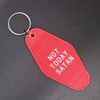Motel Key Tag Gifts Not Today Satan Keychain Unique Hotel