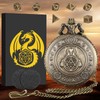 Mini DND Dice Set Dragon Bronze Pocket Watch Shell Case,