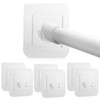 Adhesive Curtain Rod Holder, Goowin Tension Rod Holder, No Drilling