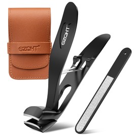 Experience Nail Perfection: Premium Stainless Steel Nail Clippers Toenail Clipper with Ergonomic Design, Built-in Storage, and Heartfelt Gift Appeal