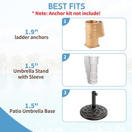 Olybeaka Base Free Pool Volleyball Net Set with 15-26 ft Length Adjustable, 3 Heights Adjustable Outdoor Volleyball Set for Pool with 2 Volleyballs and Carry Bag