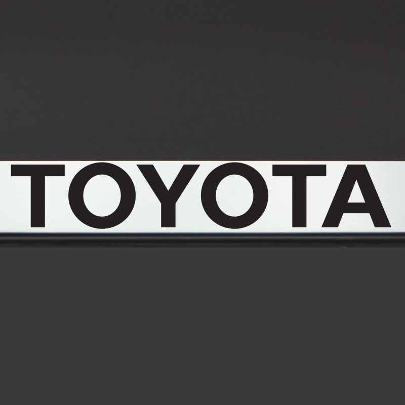 KA Chrome T304 SS License Plate Frame Tag Toyota Black