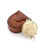 Thoreau's Go Confidently Quote Engraved Compass with Stamped Leather case