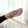 Ribbon Non-Slip Yoga Pilates Toe Socks Home Training Grey 4ea