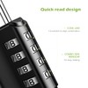 KeeKit Combination Lock, Resettable 4 Digit Combination Padlock with Keys,