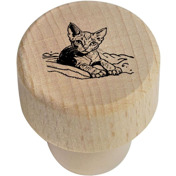 Azeeda 19mm 'Rex-Katze auf Decke' Flaschenverschluss (BS00028208)