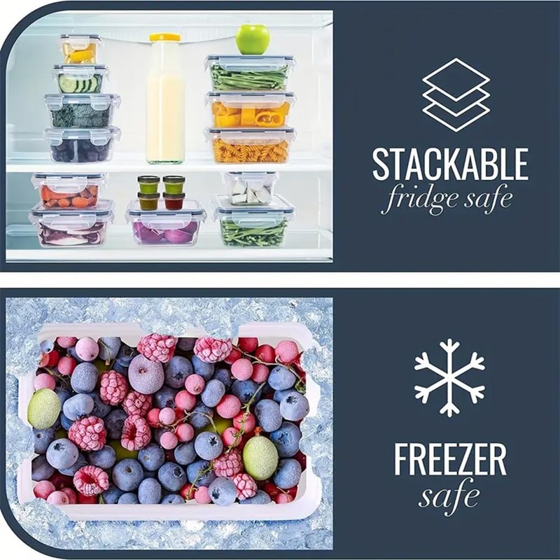Pro 24-Piece Food Storage Containers Set | Airtight, Leakproof &