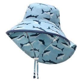 Duoyeree UV Protection Toddler Sun Hat - UPF 50+ Beach & Summer Hat for Kids - Wide Brim Hat for Boys & Girls(2-5T)