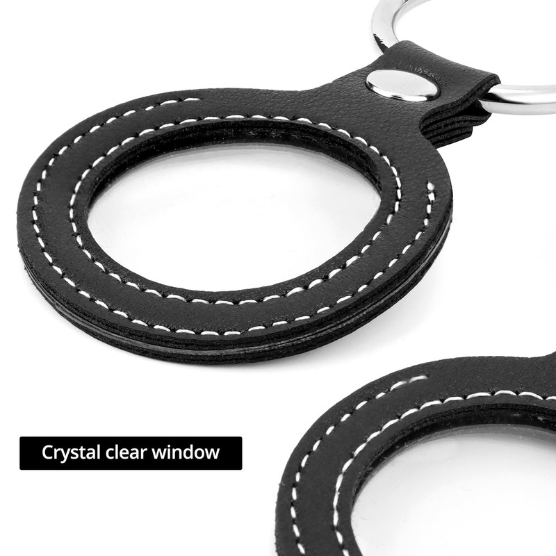 QWORK Coin Holder Keychain, 2 Pack Double-Sided Transparent Coin Display