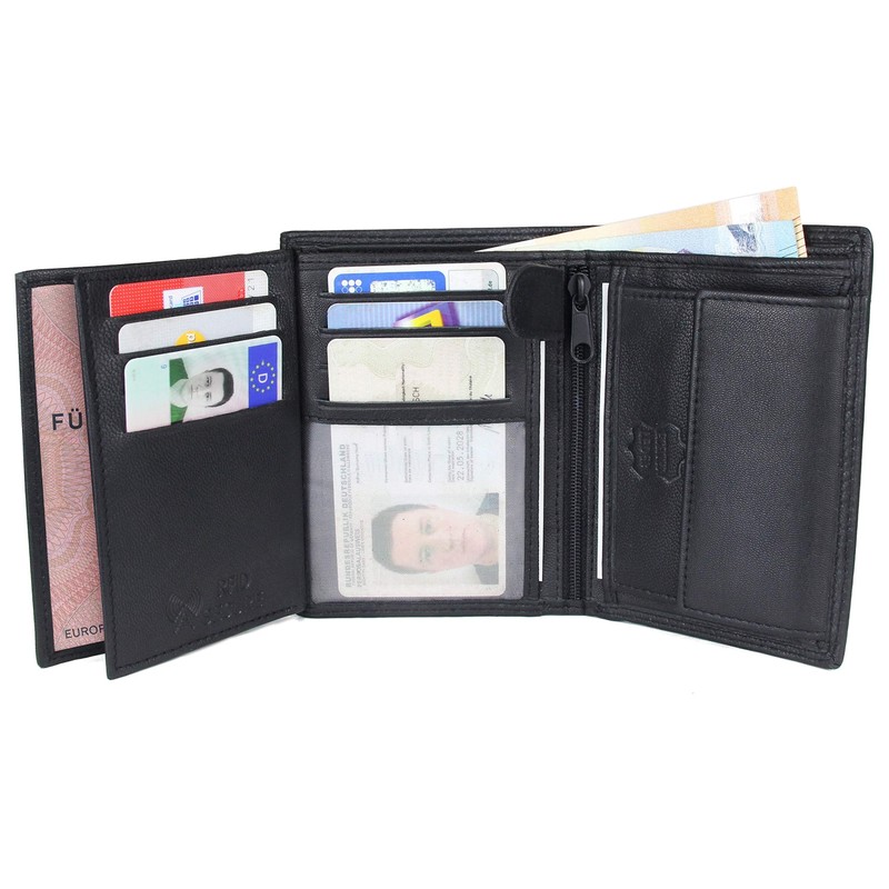 Frentree® Men's Leather Wallet with RFID Protection, 11 Card Slots,