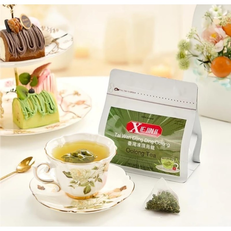 XIEJINJI Premium Oolong Tea, Taiwan Dongding Oolong TeaBags, 3.2g x