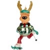 BRUBAKER Elk Skier - Hand-Painted Glass Christmas Bauble - 12.5