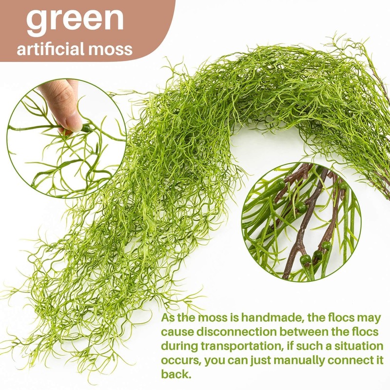 MAQIHAN Fake Spanish Moss - Artificial Moss for Plants Indoor