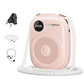 COHYAN Voice Amplifier for Teachers, Portable Bluetooth Microphone & Speaker, Rechargeable Bullhorn Megaphone for Classroom, Meetings, Yoga, Training, Tour Guides, Power Amplifiers