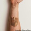 'Two Yorkshire Terriers Portrait' Temporary Tattoo - Water Resistant, Skin-Safe,