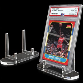 Acrylic Trading Card Display Stand, 10 Pack Clear Card Stands, Card Stands for Sports Cards, Sports Card Holder, PSA Graded Card Display