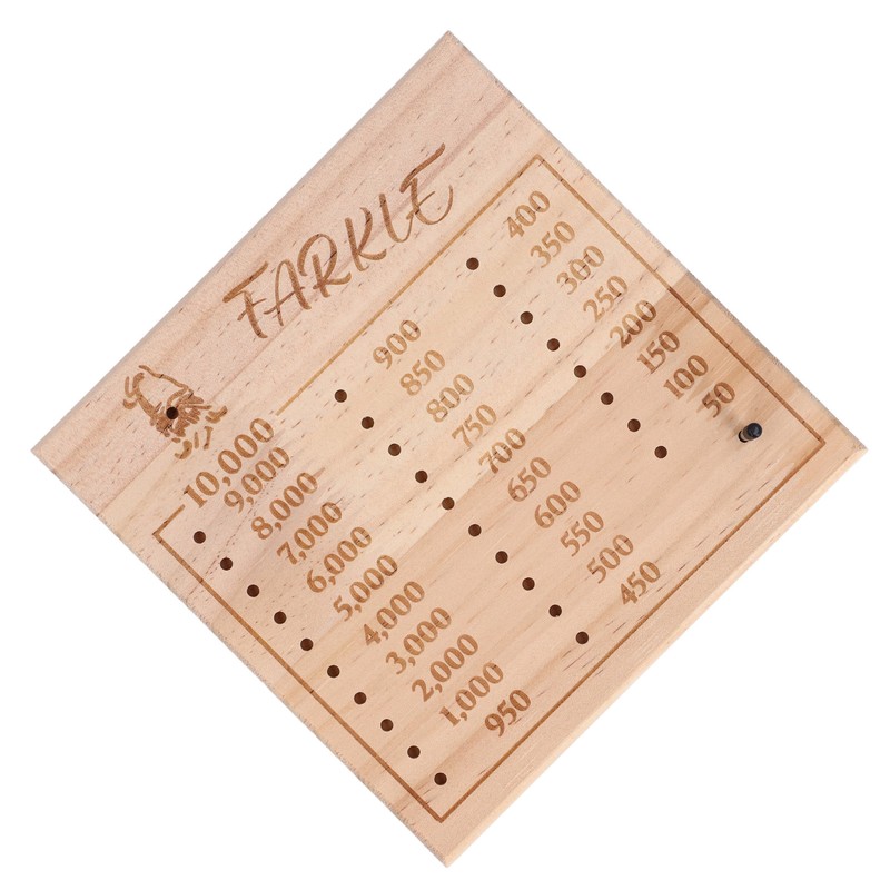 Farkle Dice Tray Improve Math Skills Wooden Classic Dice Game