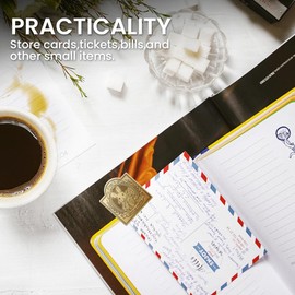 ANATTASOUL Brass Binder Clip Vintage Bunny Paper Clamp for Journals, Heavy Duty Metal Book Clip for Notebooks, Bookmarks Page Holder