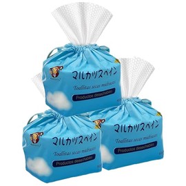 Mehrzwecktücher, trocken und nass, 3 x 60 Blatt (180 Stück), 20 x 20 cm, duftfrei, sehr weich und robust, für Ihre Familie, Erwachsene und den täglichen Gebrauch (3 Packungen)