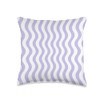 Lavender Mist Wavy Stripes Seamless Pattern Cute Aesthetic Throw Pillow