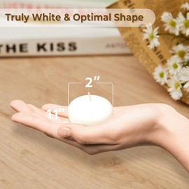 Ashlux White Floating Candles 2 Inch, 36 Pack Floating Candles 5-6 Hours Burn Time, Floating Tealight Candles for Valentine's Day, Wedding, Proposal Anniversary Deco, Romantic Night for Her/Him