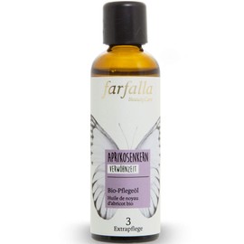 farfalla Organic Apricot Kernel Oil - 75 ml - Intensive Moisturiser - Supports Regeneration - Care Oil for Sensitive Skin - 100% Certified Natural Cosmetics
