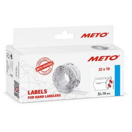 Meto Price Gun Labels Form "A consommer jusqu'au/fabriqué le" (32 x 19 mm, 2-line, 5,000 price labels, white, permanent