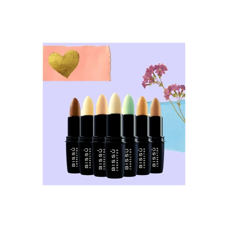 Corrector Maquillaje Bissu Quita Imperfecciones 8 Piezas