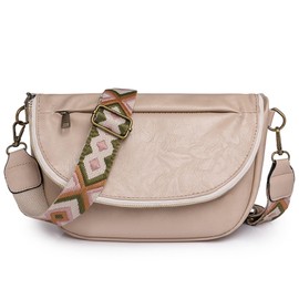 KARRESLY Crossbody Bags For Women Trendy, Vegan Leather Hobo Handbag Shoulder Purse For Ladies with Adjustable Strap, Off-white