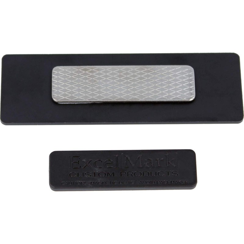 ExcelMark Blank Name Tag/Badge with Magnetic Backing - 1" x