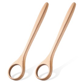 FoldTier 12 Inch Wooden Danish Dough Whisk Sourdough Whisk Dough Mixer Bread Whisking Tool for Mixing Sourdough Bread Baking Supplies for Pastries, Egg, Pizza(2 Pcs)