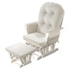 HOMBYS Glider Rocker Replacement Cushions 5 PCS with Storage Side
