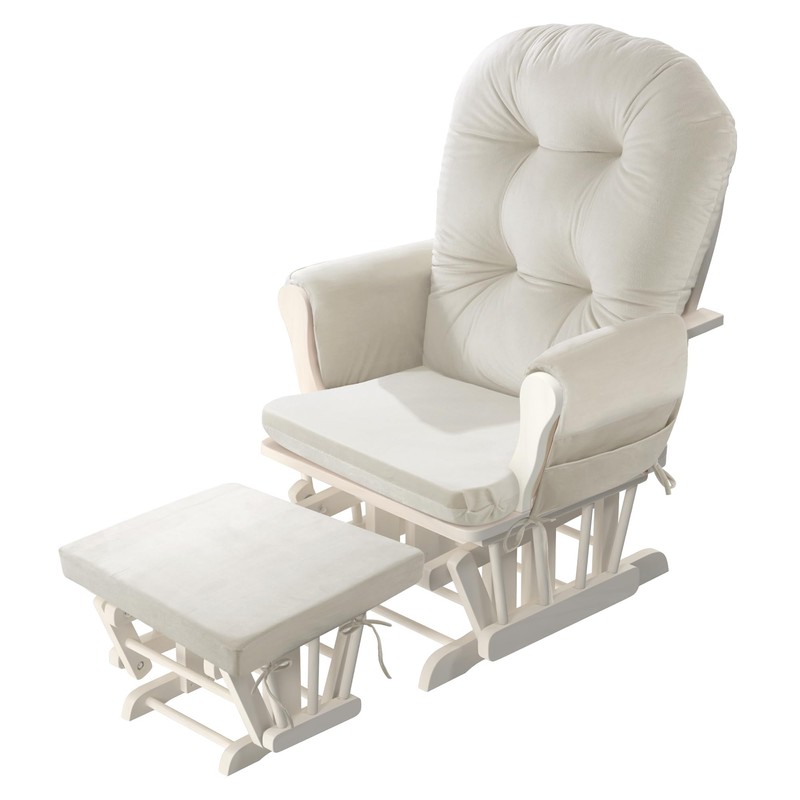 HOMBYS Glider Rocker Replacement Cushions 5 PCS with Storage Side