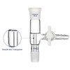 Labasics Glass Adapter, Vacuum Borosilicate Vertical Glass Adapter Removal, Vacuum