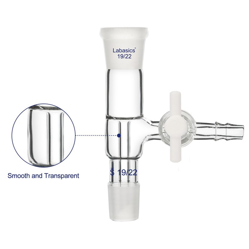 Labasics Glass Adapter, Vacuum Borosilicate Vertical Glass Adapter Removal, Vacuum