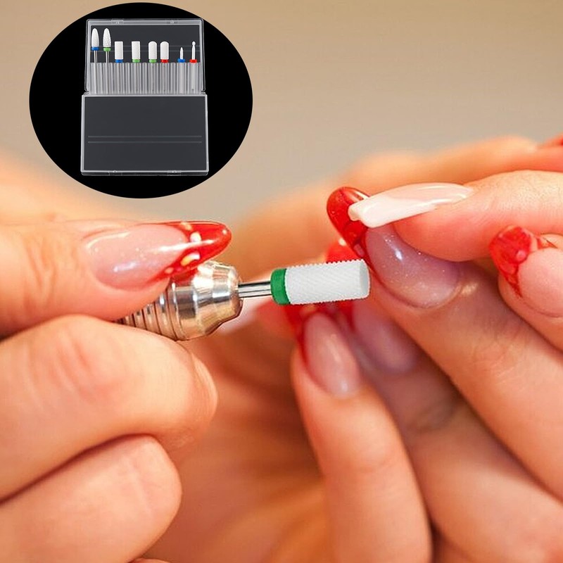 Waves Nail Bit, Set of 8, Ceramic Nail Machine, Nail