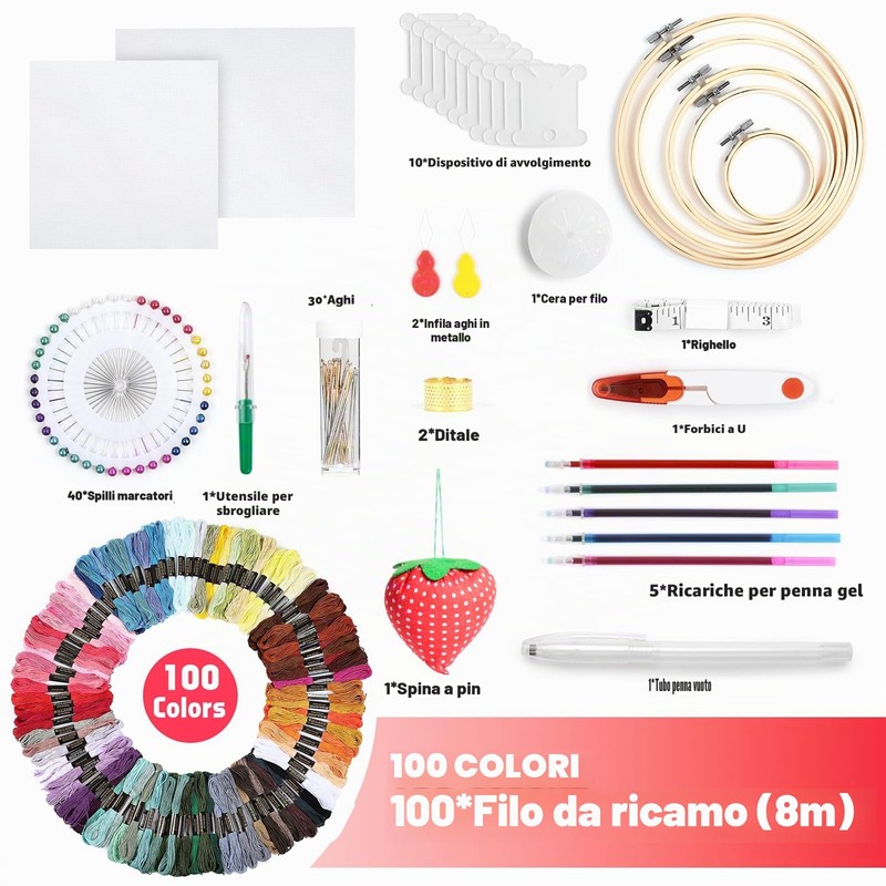 Romon Filo da Ricamo, Kit da Ricamare Braccialetti Kit Punto