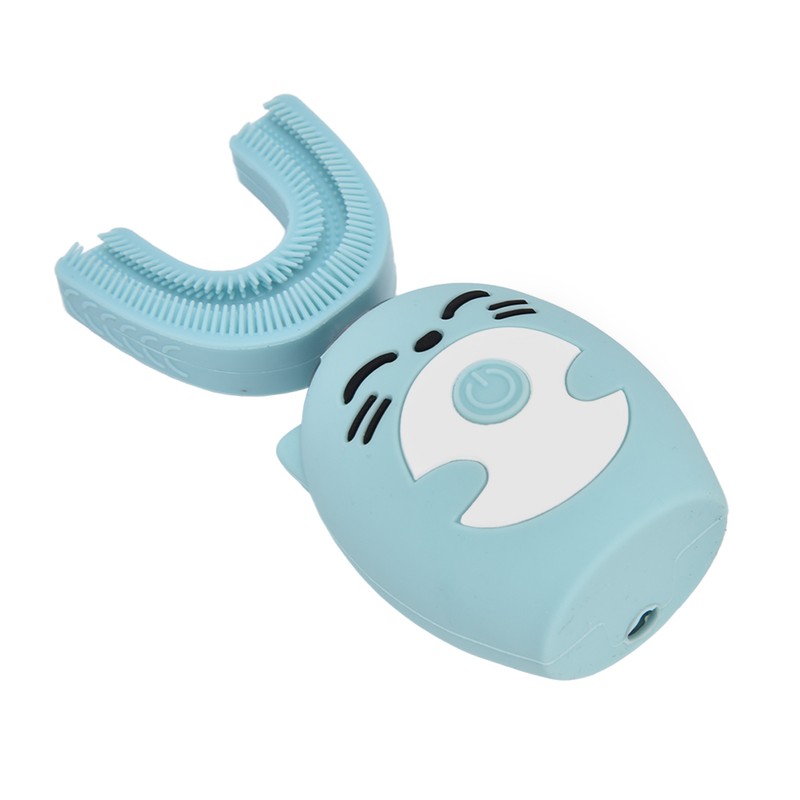 Kids Tooth Brush Cartoon Design USB Charging Food Grade Silicone