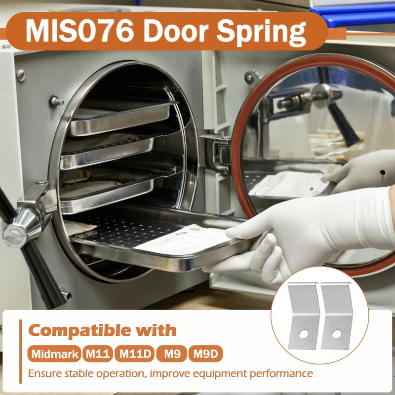 2-Pack MIS076 Door Spring Compatible with Midmark Ultraclave Steam M9