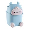 Aiabaleaft Cute Flip Trash Can, Playful, Functional, Blue Plastic, Desktop