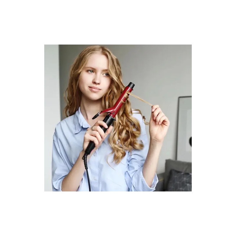 Rizadora De Cabello Gama Turmalina Ferro Tenaza Viaje Pelo