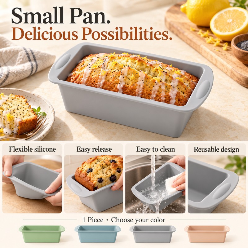 Silicone Baking Molds NonStick Rectangle Cake Pans Mini Loaf Pan
