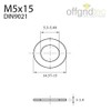 Offgridtec Washers M5 x 15 mm - Pack of 100
