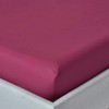 Homescapes 100% Egyptian Cotton Plain Plum Fitted Sheet Double 200