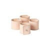 Costa Nova 2" Leather Napkin Rings, Blush - Set of