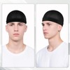 4 Pcs Wave Cap,Silk Wave Sleep Hair Cap for Black