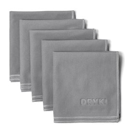 DRYKI Pañuelos que absorben el sudor, los pañuelos originales de microfibra deportiva para absorber el sudor de las manos, la cara y el cuerpo (gris glaciar, 5 unidades)