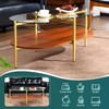 Glass and Wood Coffee Table, Mid Century Modern Design, Clear