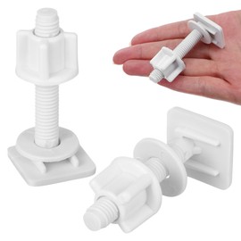 Totority Tornillos Para Tapa De Wc Juego De Tornillos Y Tuercas Para Bisagra De Asiento De Inodoro Plástico 2 Piezas Repuestos Para Fijar La Tapa Del Inodoro En Casa